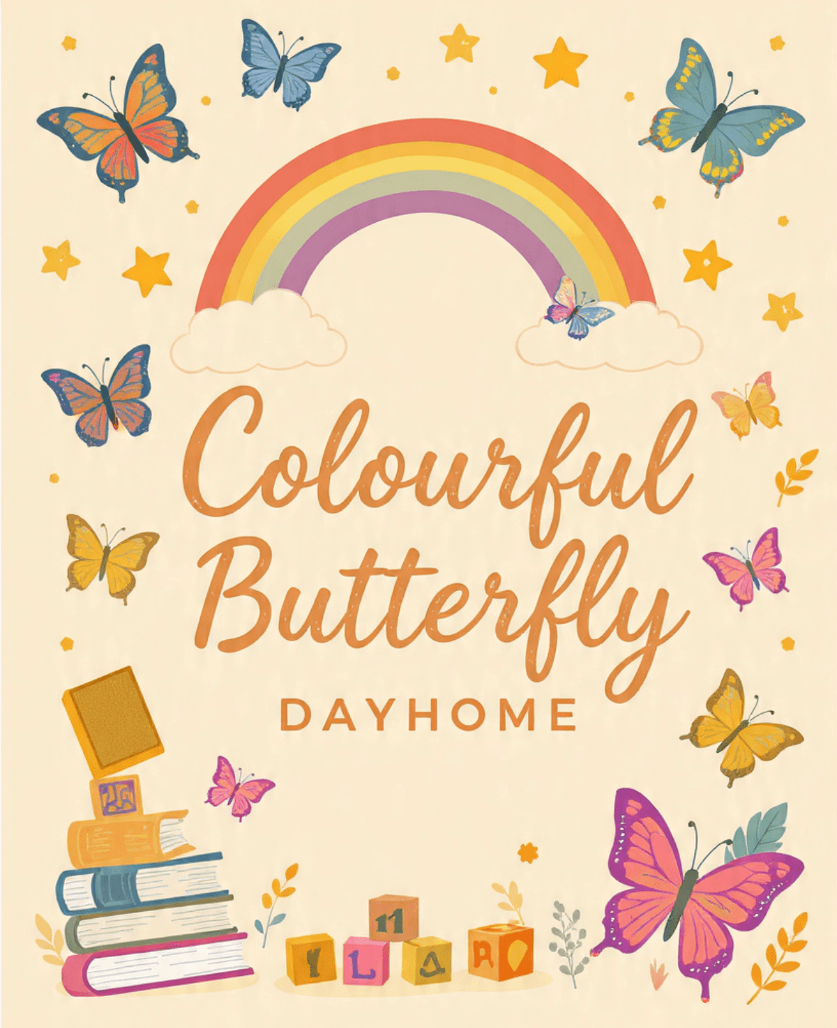 colourful butterfly dayhome gul afshan